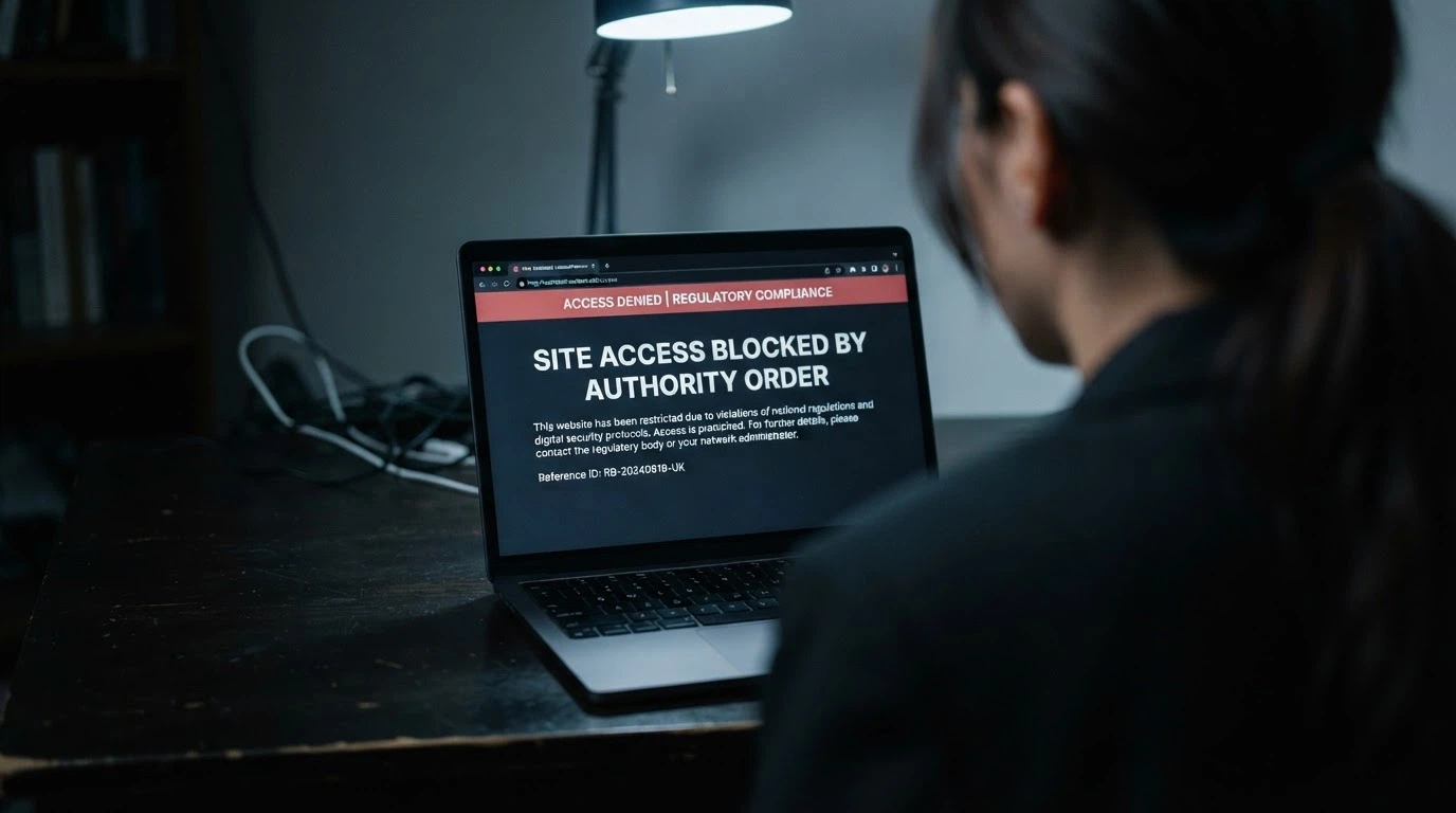 An ACMA website-blocking notice or the ACMA official logo on a regulatory information page
