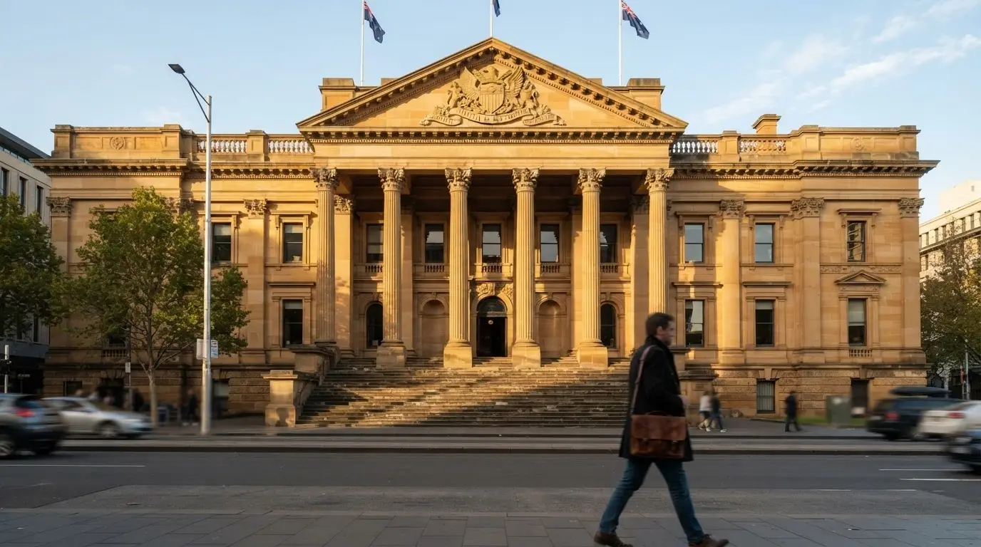 The ACMA logo or an Australian government building exterior with the Interactive Gambling Act reference visible
