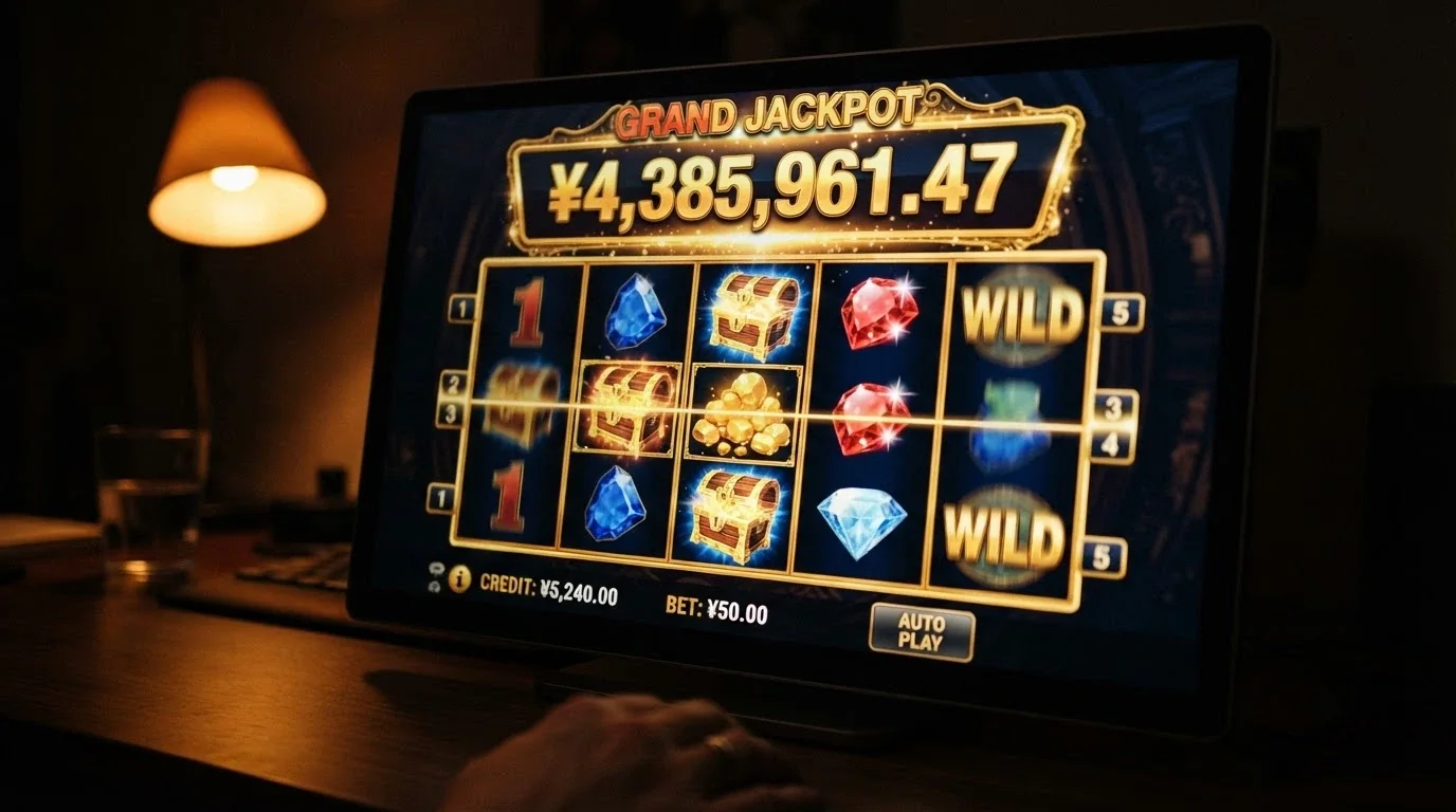 A Betsoft slot game screen showing a progressive jackpot meter ticking upward above a 5-reel grid