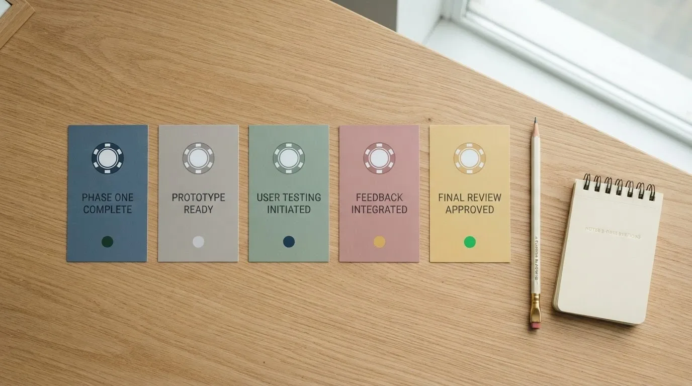 A grid of casino-brand cards arranged in a ranked order, each card showing a logo, a key term line and a status indicator