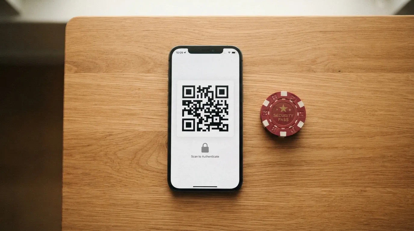 A smartphone showing a crypto wallet QR code beside a masked privacy icon