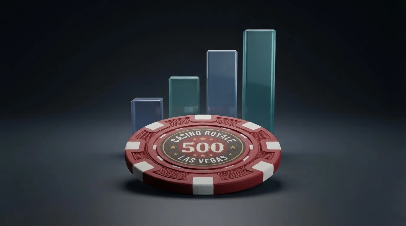 A side-by-side grid view of casino brand logos arranged in ranked order with bonus figures beside each
