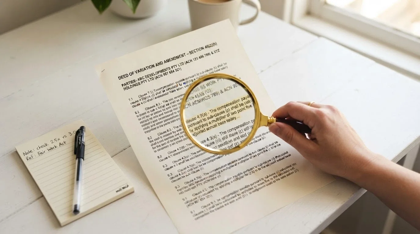 A close-up of casino bonus terms and conditions with a magnifying glass highlighting the wagering-requirement multiplier in the text